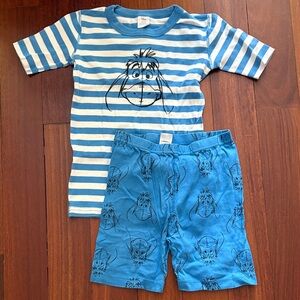Hanna Andersson Eeyore Blue Striped Kids Pajama Set